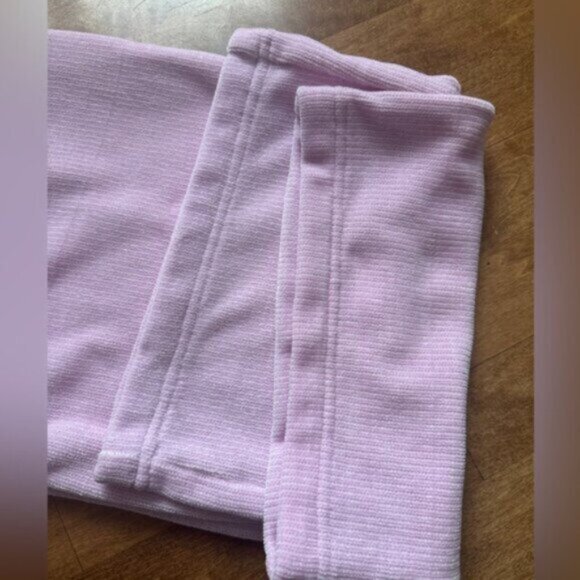 NEW ALO Chenille High-Waist Wide Leg Chalet Pant - Sugarplum Pink - Picture 8 of 8